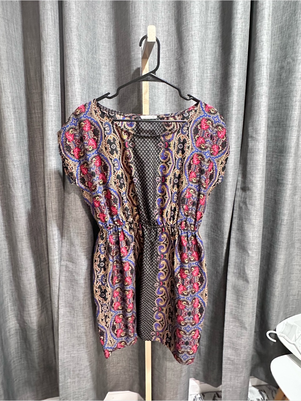 ❤️❤️Soprano Black Tunic with Pink & Purple Embroidery